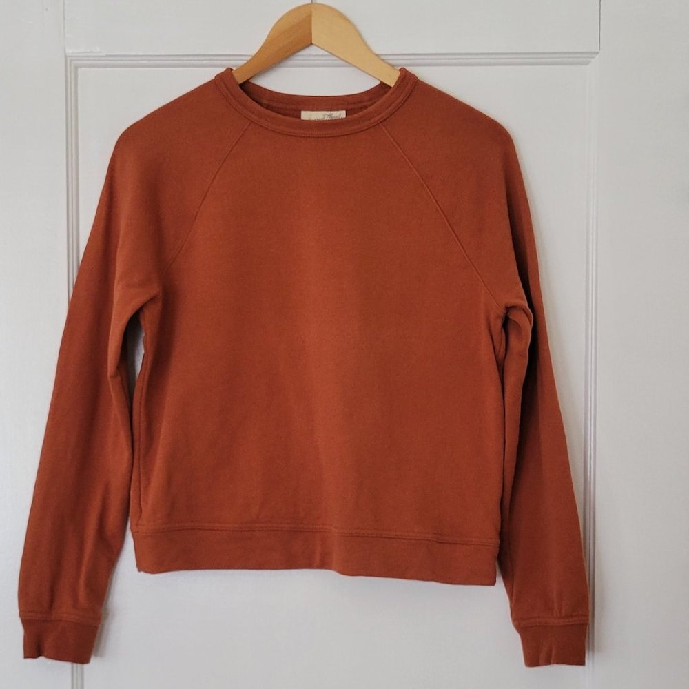 Universal Thread Raglan Sleeve Sweatshirt, Burnt Orange, XS